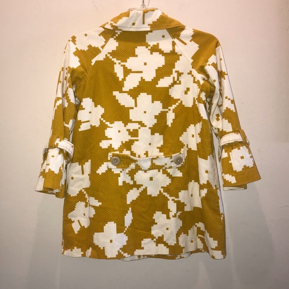 Anthro elevenses digtal floral peacoat. Size 6 - Picture 2 of 5